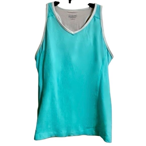 GANDER Mtn GSX Aqua Moisture Wicking V-Neck Workout Tank Size Large - Picture 1 of 4